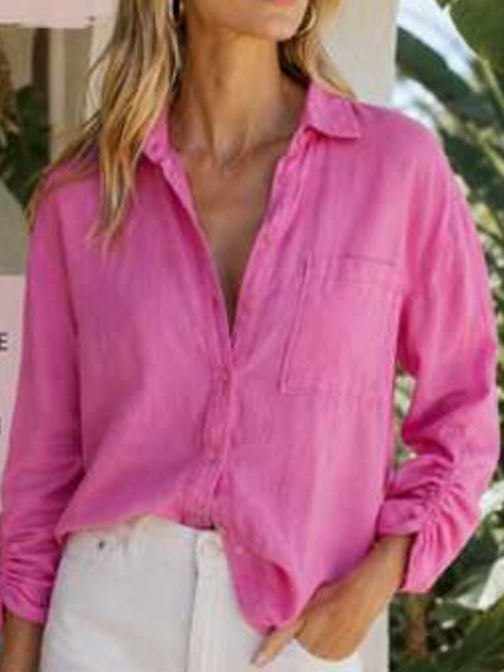 NWT Anthropologie Maeve 100% Linen Button Down Shirt Size XL